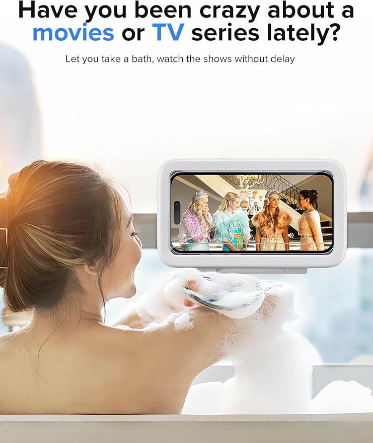 LC-dolida Shower Phone Holder Waterproof, 480° Rotatable Adjustable Bathroom - Image 9