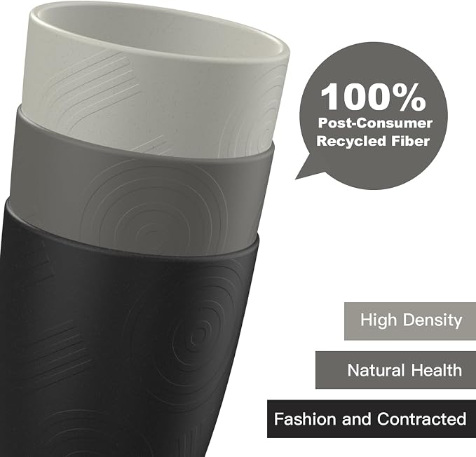 Homienly Glasses Drinking Set 12 OZ Wheat Straw cups- Reusable Drinking Vessel - Image 5
