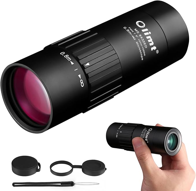 Olimt 8x32 Monocular Telescope Mini Pocket Monocular Compact Monoculars by OLIMT