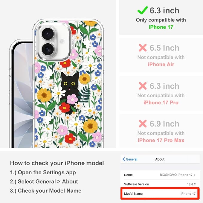MOSNOVO for iPhone 17 Case | Military Grade 6.6ft Drop Tested | Camera Control - Image 2