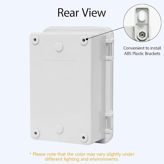 ABS Plastic Dustproof Waterproof IP65 Junction Box Hinged Shell Universal - Image 6