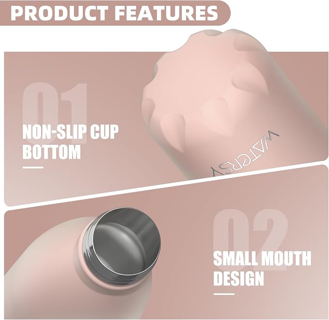 WATERSY Stainless Steel water bottles, 17oz/500ml Insulated Water Bottles - Image 5