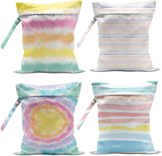 4 Pcs Wet Bag, Wet Dry Bag, Waterproof Bag, Beach Bag, Wet Bag by zcyxuuw