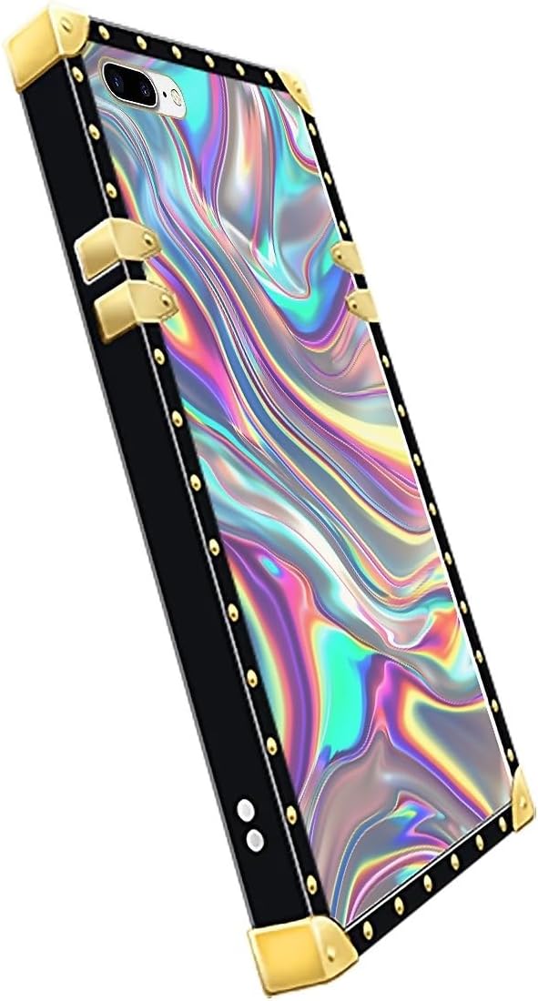 Compatible with iPhone 8 Plus 7 Plus Case, Holographic Abstract Iridescent - Image 4