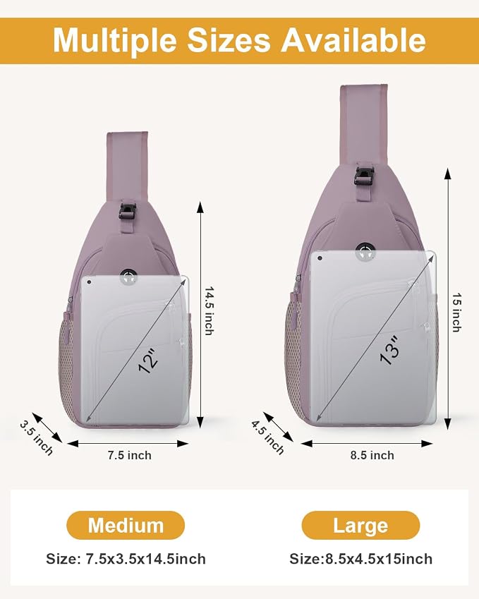 Pritent Crossbody Bags for Women Man, Waterproof Sling Bag Backpack Trendy - Image 2
