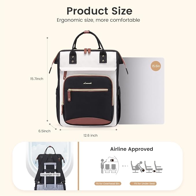 LOVEVOOK Laptop Backpack for Women Work Bag - Image 6