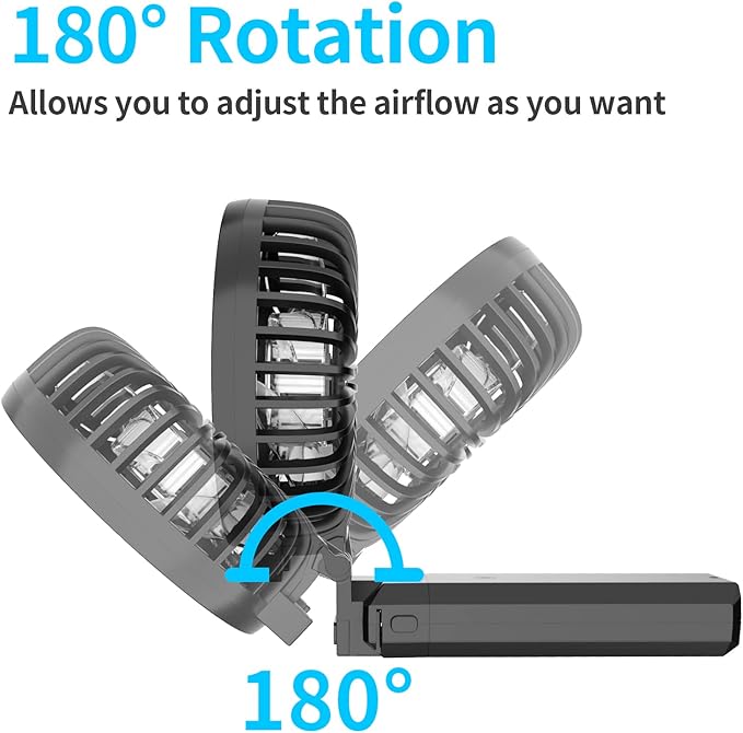 HandFan 5200mAh Portable Fan Handheld, 6 Speeds Hand Held Fan 180° Foldable - Image 5