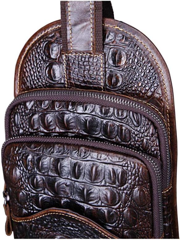 Hebetag Crocodile Genuine Leather Sling Crossbody Bag - Image 6