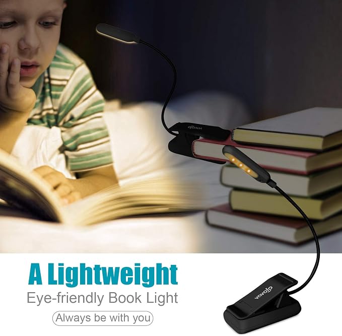 VAVOFO Clip On Rechargeable Reading Light, 7 LEDs - Image 2