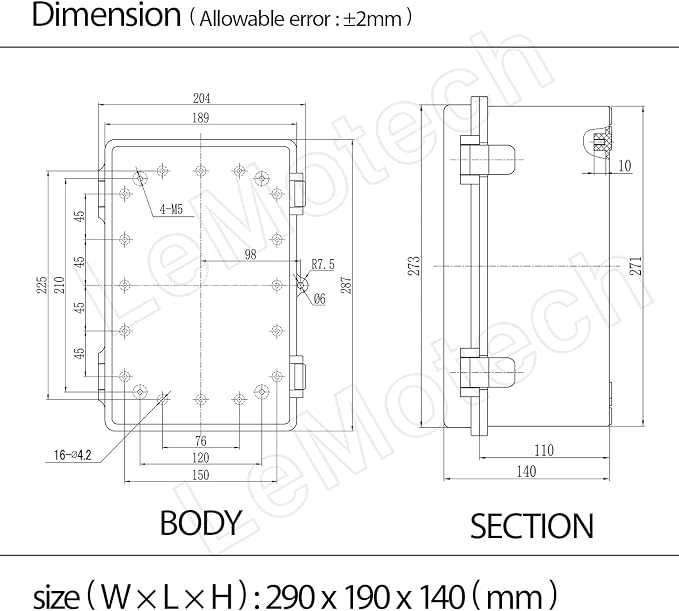 ABS Plastic Dustproof Waterproof IP65 Junction Box Hinged Shell Universal - Image 8