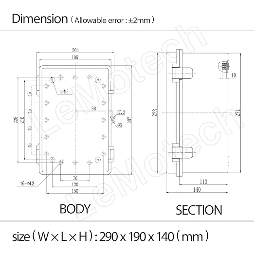 Junction Box ABS Plastic IP65 Waterproof Dustproof Universal Electrical - Image 7