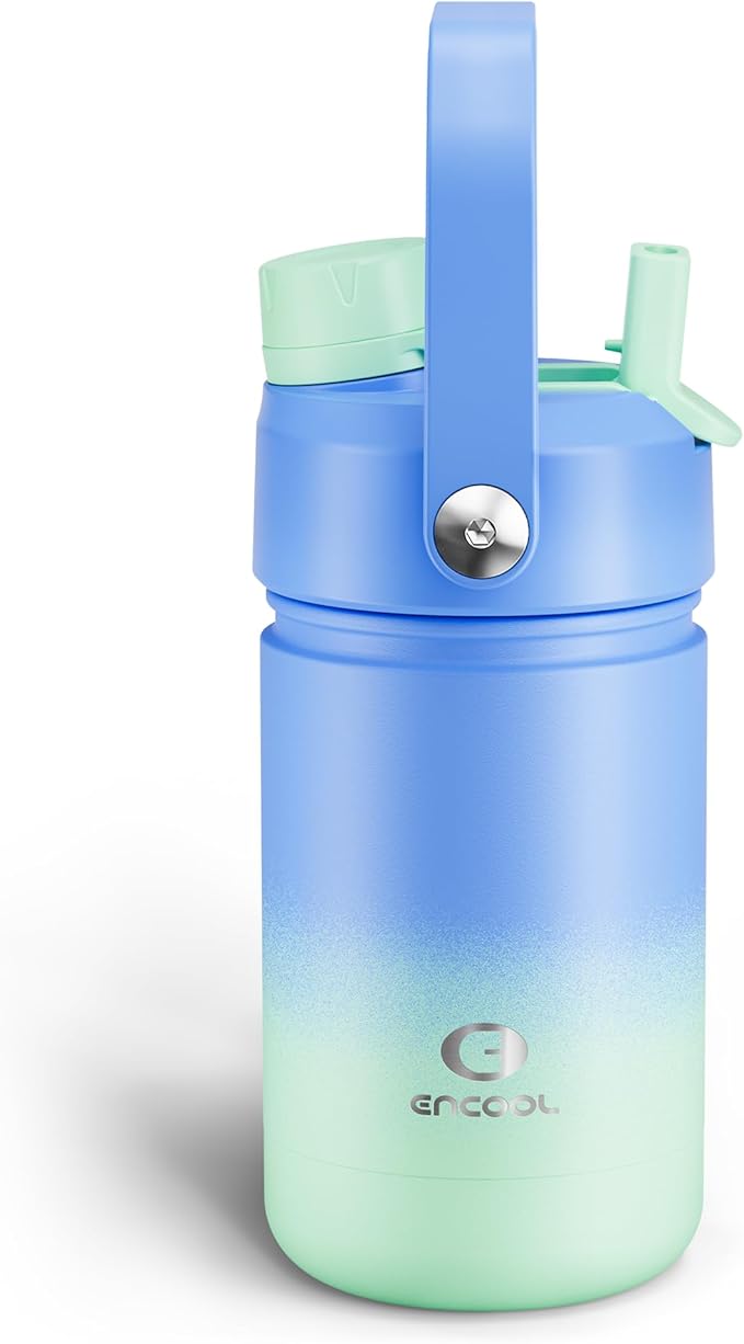 ENCOOL Kids Insulated Water Bottle - 12oz Stainless Steel Water Bottle with by ENCOOL