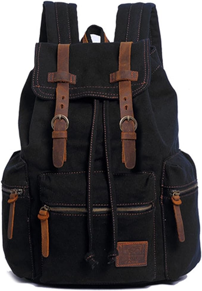 AUGUR High Capacity Canvas Vintage Backpack by AUGUR