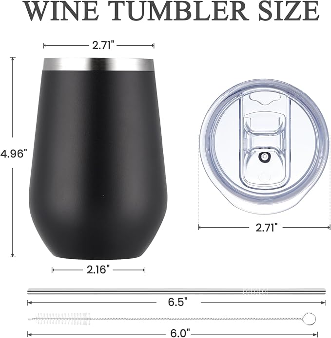 MEWAY 12oz Wine Tumbler Glasses - Image 6