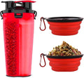 Dog Travel Water Bottle W/Collapsible Bowls by TRAVELINGTOTS