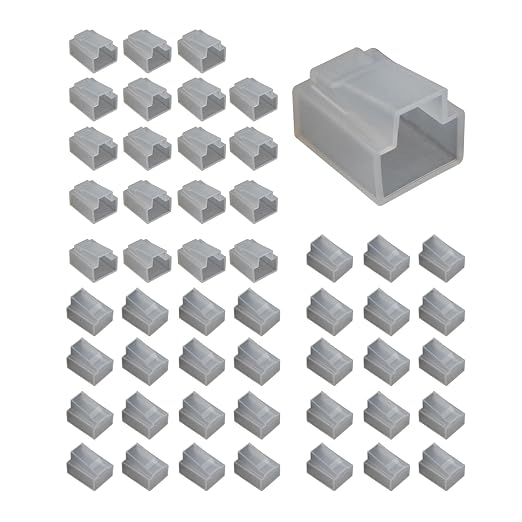 50PCS RJ45 Connectors Anti Dust Cover Cap Protector Ethernet Cable Plug by Futheda