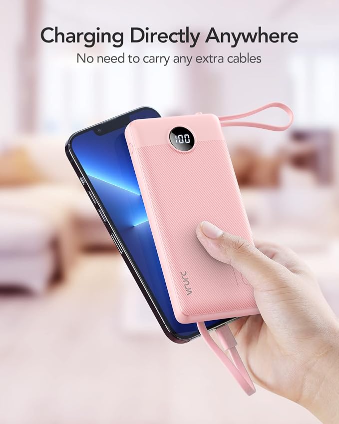 VRURC Portable Charger Power Bank, 10000mAh Travel Essentials Battery Pack - Image 8