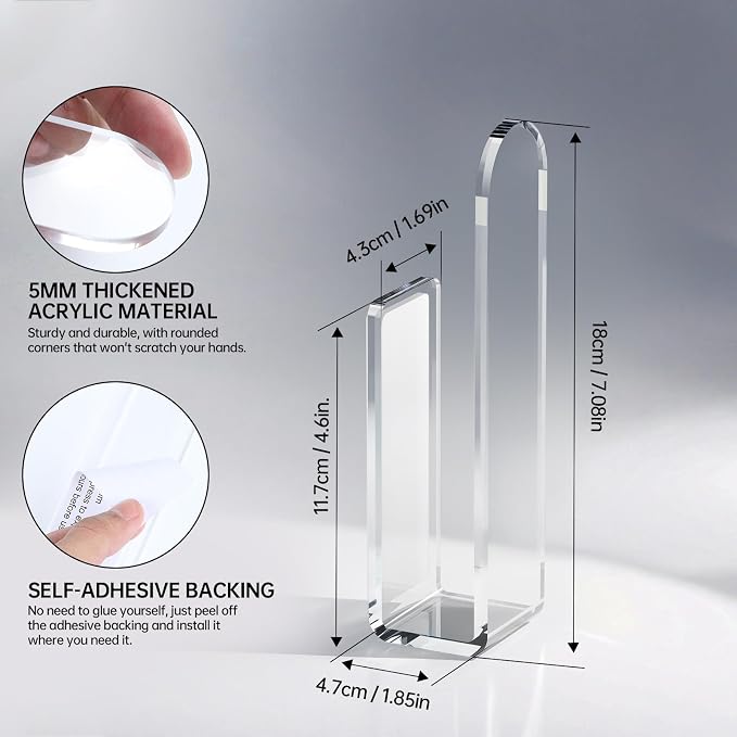 PAVSTINE Acrylic Hat Hook for Wall, 2 Pack Hat Organizer for Baseball Cap - Image 6
