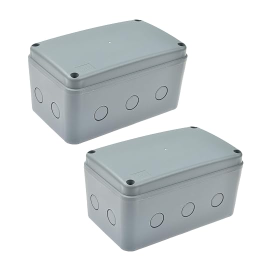 Nineleaf 2 PK ABS Plastic Dustproof Waterproof IP66 Junction Box Outdoor by NineLeaf