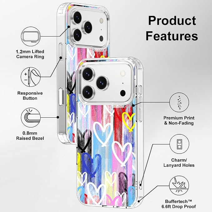 MOSNOVO for iPhone 17 Pro Case, Shockproof Military-Grade Protection 6.6ft Drop - Image 7