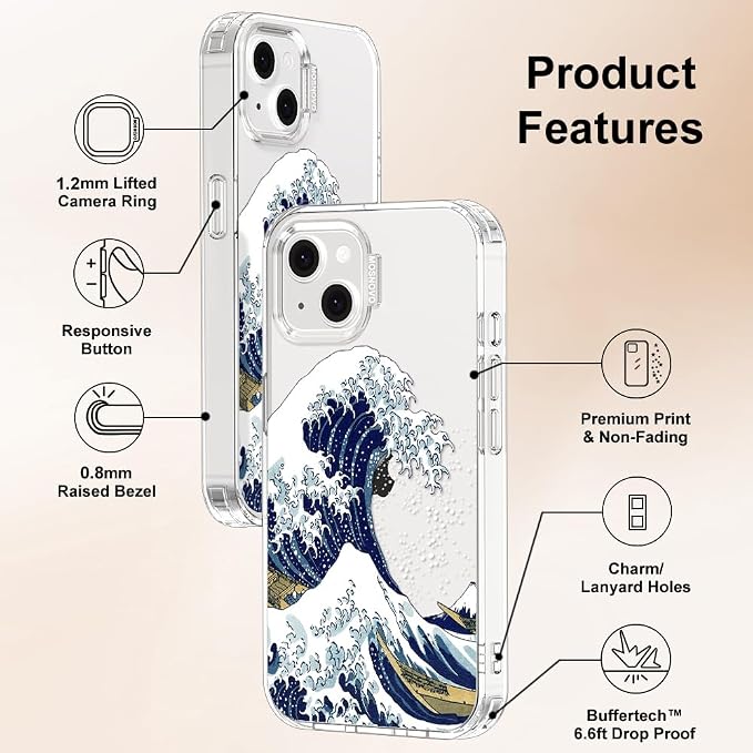 MOSNOVO for iPhone 13/14 Case | Military Grade 6.6ft Drop Tested | Clear - Image 7