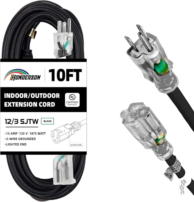 Indoor Outdoor Extension Cord Weatherproof by HONDERSON