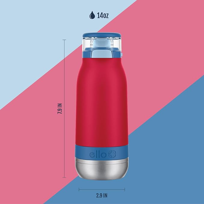 Ello Emma 14oz Vacuum Insulated Stainless Steel Kids Water Bottle - Image 3