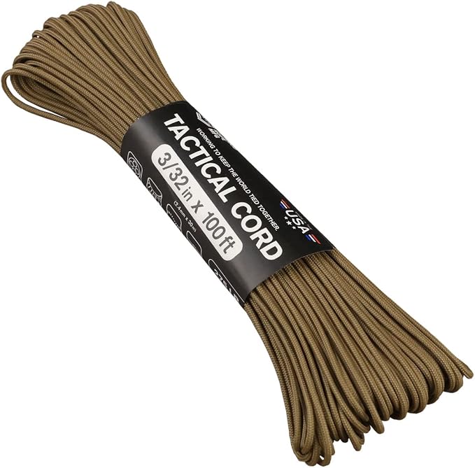 Atwood Rope MFG 275 Tactical Paracord 100 Feet 4-Strand Core Nylon Parachute by AtwoodRopeMFG