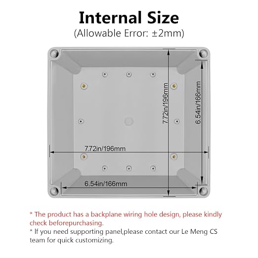 LeMotech Waterproof Dustproof IP67 Junction Box DIY Case Enclosure Gray 7.9 x - Image 3