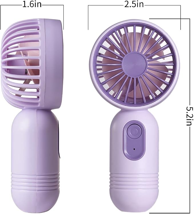 Mini Portable Fan 3 Pack, Cute Handheld Battery Operated Lightweight Small - Image 2