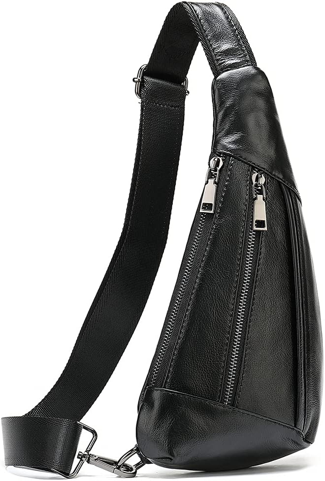 Hebetag Leather Crossbody Sling Bag - Image 3