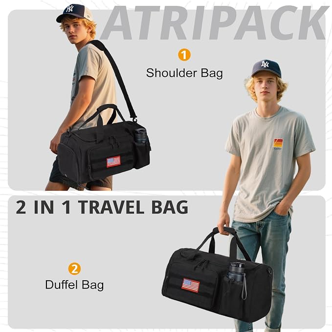Tactical Gym Bag for Men, 40L Large Capacity Duffle Bags - Image 5