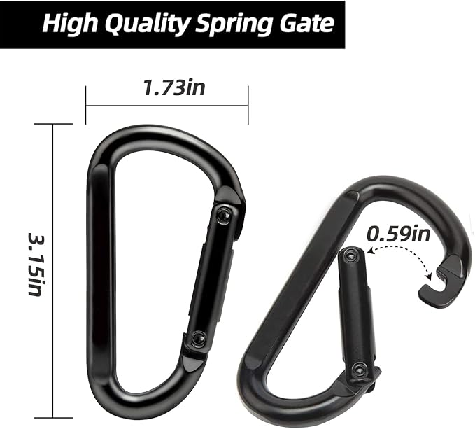 EZYA Heavy Duty Carabiner Clips, 860lbs - Image 4