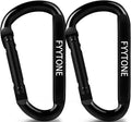 Black Steel Heavy Duty Carabiner Clip, 880 lbs 3" Carabiners D Ring Spring Snap by FYYTONE