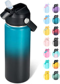 Fijinhom 18oz Insulated Stainless Steel Water Bottle, Wide Mouth Double Wall by Fijinhom