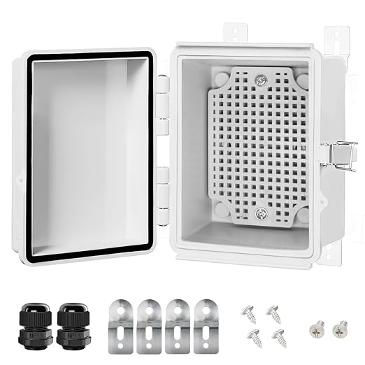 LeMotech Electrical Box, IP67 Waterproof Hinged Cover Stainless Steel Latch by LeMotech