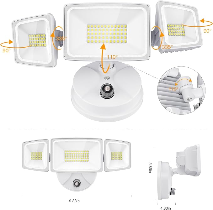 Onforu 70W LED Dusk to Dawn Flood Lights, 7000LM White Exterior Security - Image 7