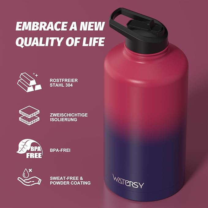 87oz Insulated Water Bottle, BPA Free&Leak Proof, 1.5 Gallon Stainless Steel - Image 8