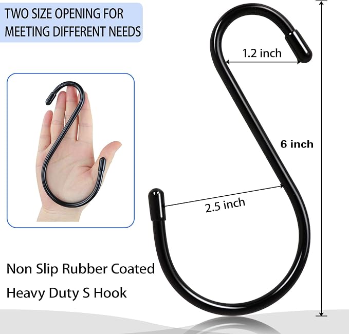 DINGEE 6 Inch 24 Pack Large S Hooks - Image 3