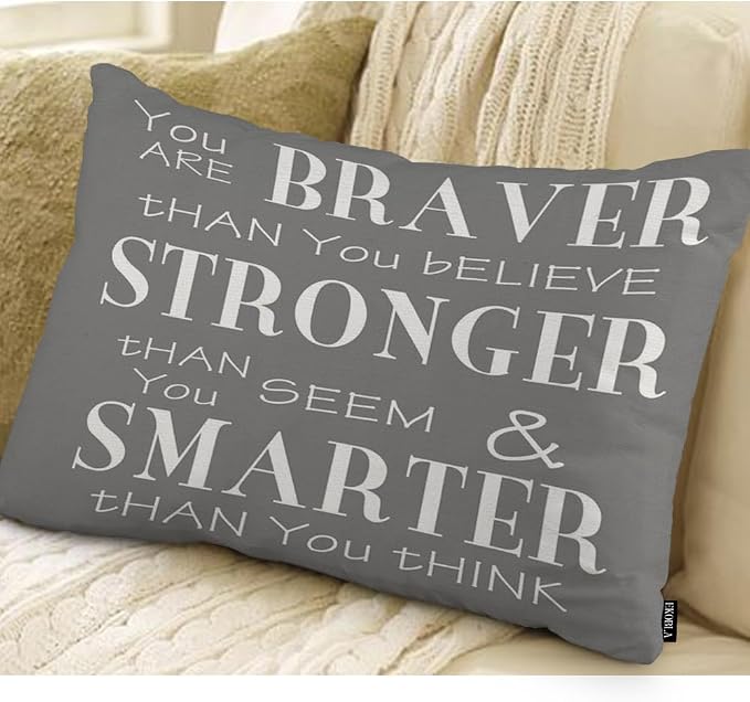 EKOBLA Decorative Pillow Cushion Covers Inspirational Life Quotes You are - Image 2