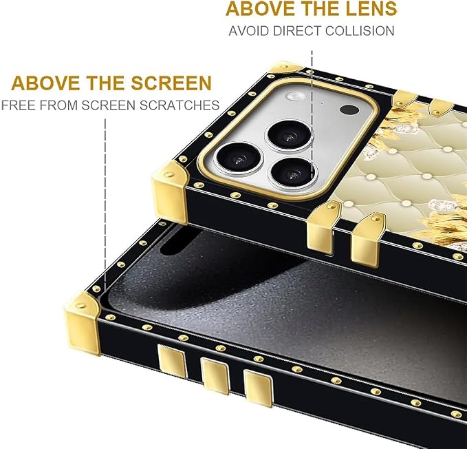 for iPhone 17 Pro Case Luxury Golden Decoration - Image 7