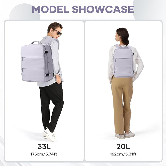 coowoz Large Travel Backpack Carry On - Image 7
