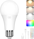 Yochoice Rechargeable Battery Operated Wireless Puck A19 Light Bulb by Yochoice
