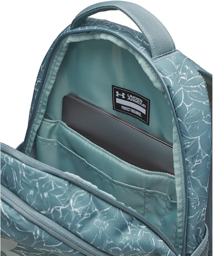 Under Armour Unisex Hustle 6.0 Backpack, Jasper Blue/Jasper Blue/Serpentine - Image 5