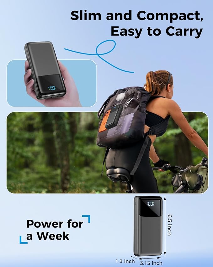 Portable Charger Power Bank 50000mAh, USB-C PD 30W Fast Charging External - Image 6
