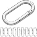 CooBigo 10Pack Oval Large Carabiner Clip, Metal Spring Carabiner Clips by CooBigo