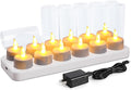 WoneNice Rechargeable Tea Lights Flickering Flameless Candles by WoneNice