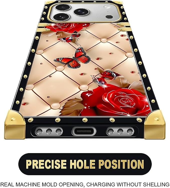 For iPhone 17 Pro Max Case Luxury Golden Decoration - Image 5