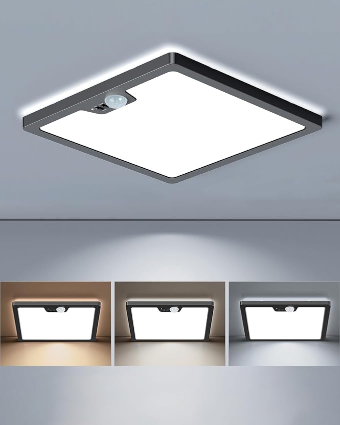 Annaror 12in Motion Sensor Ceiling Light Wired, 3000K 4000K 5000K Selectable by Annaror