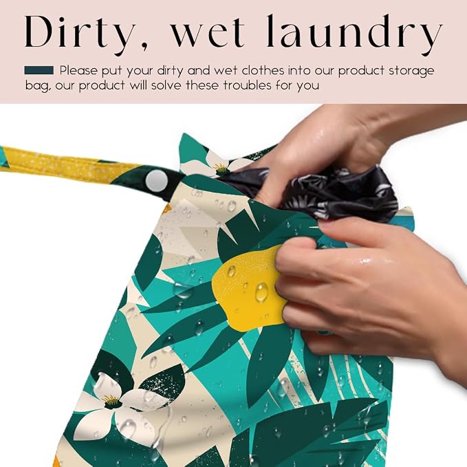 3 Pcs Wet Bag, Wet Dry Bag, Waterproof Aloha Bags, Small Laundry Bags, - Image 3